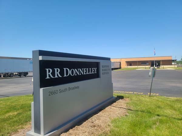 RR Donnelly Business sign