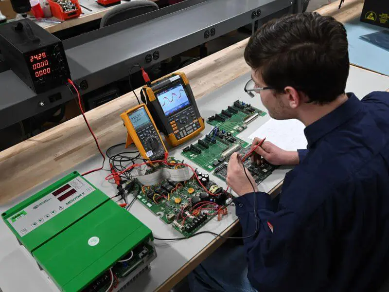 variable frequency drive repair in progress lab testing