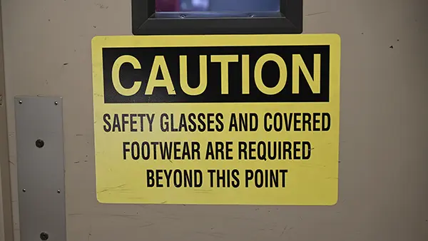 Hurkman Mechanical safety sign