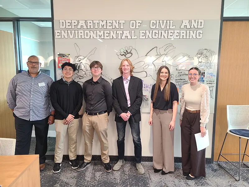 Group of students and administration