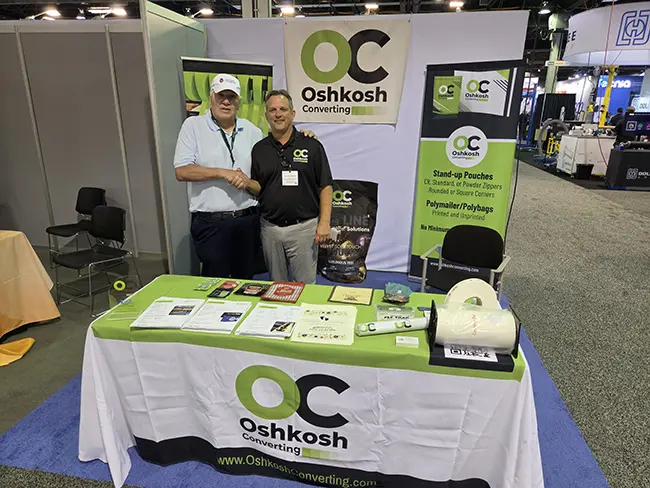 Marty and a team member from Oshkosh Converting