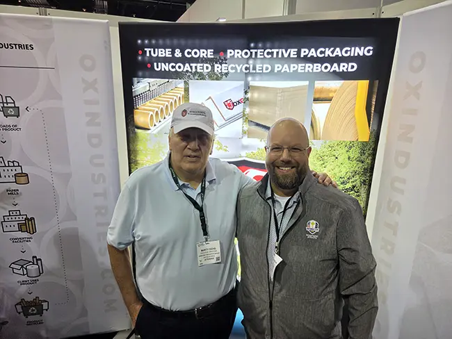 Marty and a member of the Ox Industries team